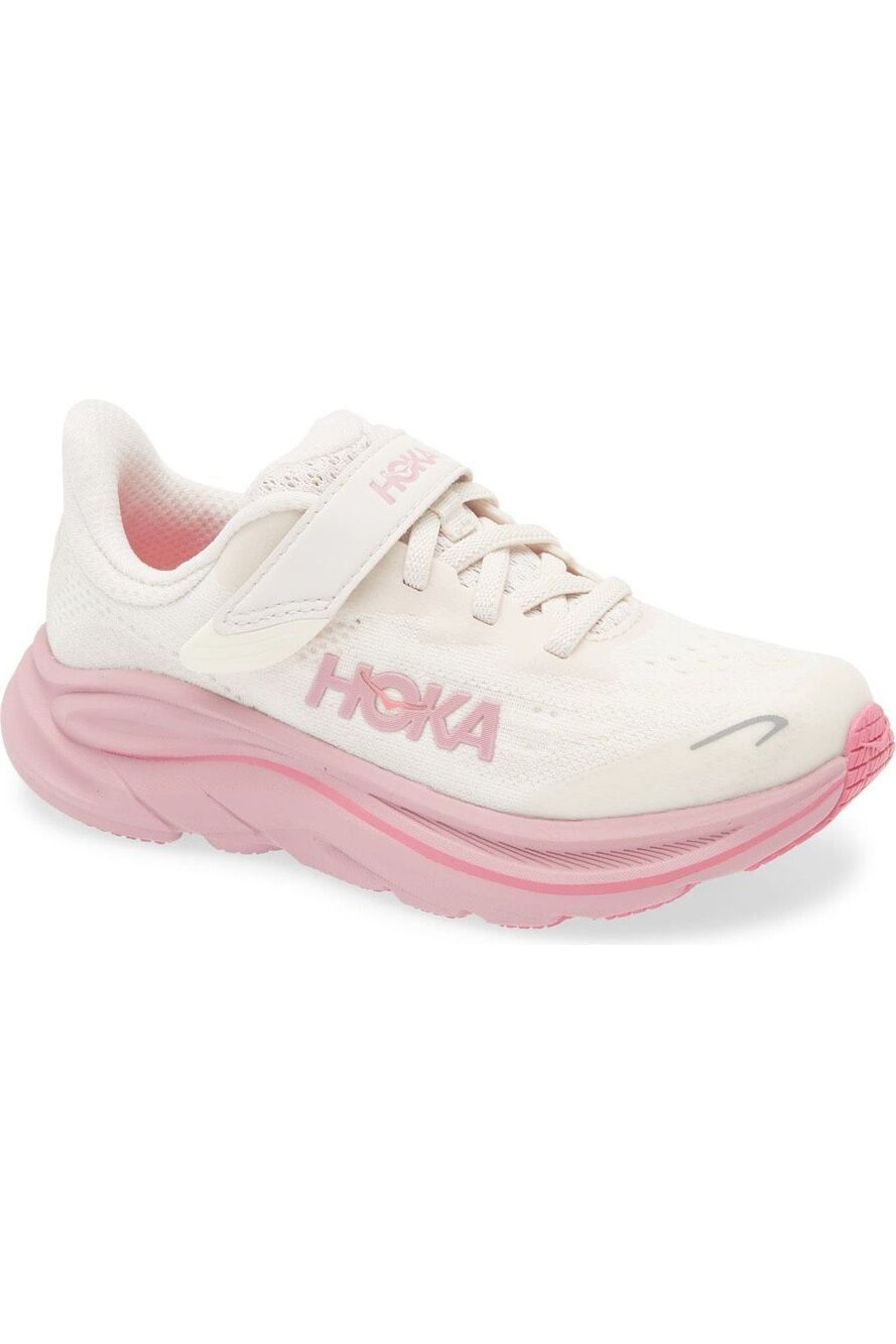 HOKA Clifton 10 Little Girl Running Shoe Pink